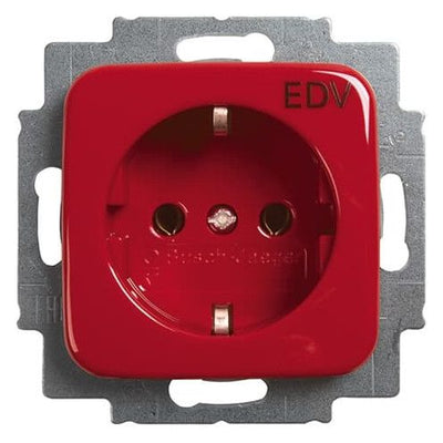 BJ 20 EUC/DV-217-101 SCHUKO Steckdosen-Einsatz rt RAL3020 SI/Reflex