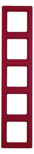 Berker 10156062 Rahmen 5fach Q.1 rot samt