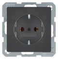 Berker MAN0204223 Steckdose SCHUKO Q.1/Q 3 tiefschwarz matt lackiert