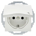 Berker 47461909 Steckdose SCHUKO+Klappd. B-feld+erh.BS S.1/B3/B.7 polarweiß matt