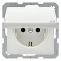 Berker 47526089 Steckdose SCHUKO+Klappd. B-feld+erh.BS Q.1/Q.3 polarweiß samt