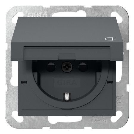 GIRA 475428 SCHUKO-Steckdose KD+Shutter SRK System 55 Anthrazit