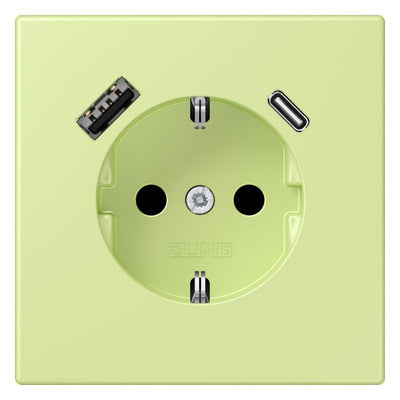 Jung LC1520-15CA222 SCHUKO-Steckd.m.USB Typ AC LC32053