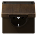 Jung ME1520NAKLAT SCHUKO Steckdose Klappdeckel Schriftf. LS Messing antik