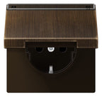 Jung ME1520NAKLAT SCHUKO Steckdose Klappdeckel Schriftf. LS Messing antik