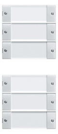 GIRA 213603 Wippenset 6fach (3+3) BSF System 55 Klar/Reinweiß glänzend