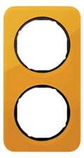 Berker 10122334 Rahmen 2fach R.1 Acryl orange transp./schwarz glänz.