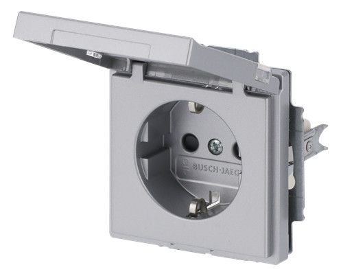 BJ 20 EUKNB-83 SCHUKO Steckdosen-Einsatz alusilber future linear