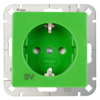 Kopp 920608008 HK05 Schuko Steckdose Aufdruck "SV" grün