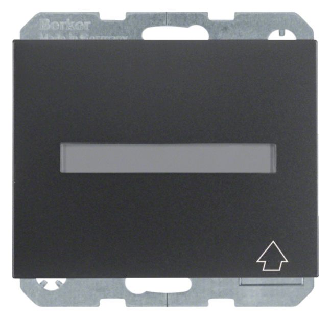 Berker 47527106 Steckdose SCHUKO+Klappd. m.B-feld K.1 anthrazit matt
