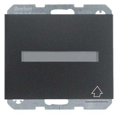 Berker 47527106 Steckdose SCHUKO+Klappd. m.B-feld K.1 anthrazit matt