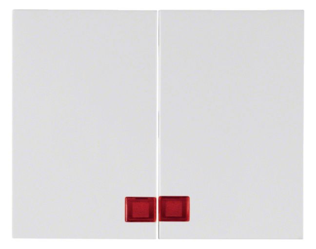 Berker 14377009 Wippe m.Linse rot K.1 polarweiß glänzend