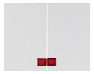 Berker 14377009 Wippe m.Linse rot K.1 polarweiß glänzend
