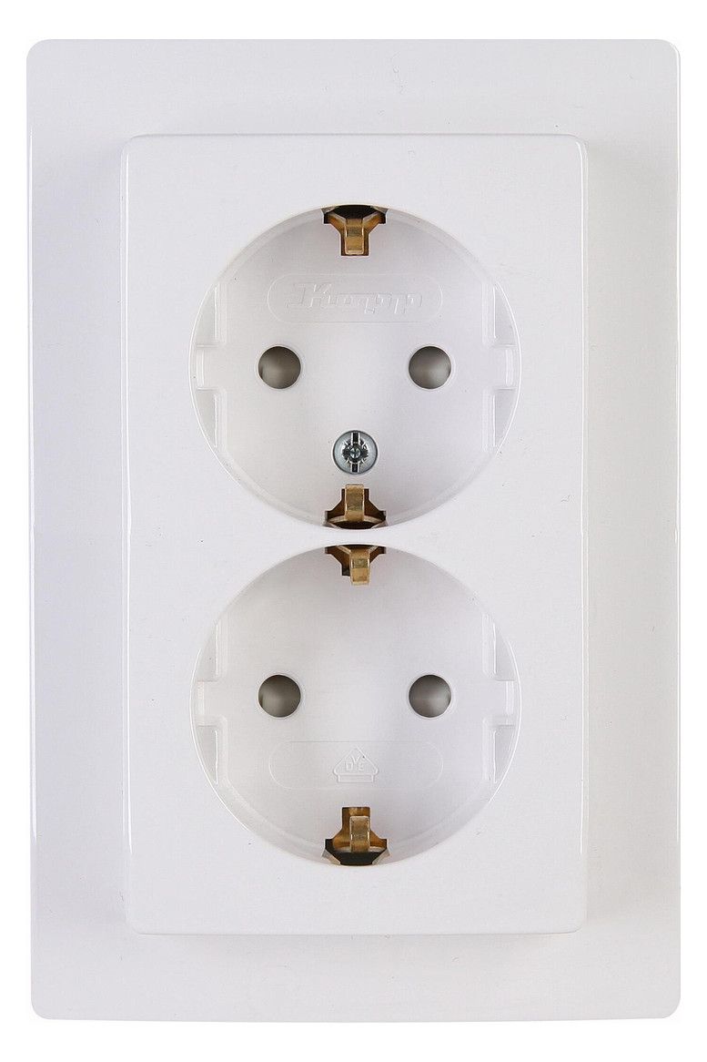 Kopp 920902086 PARIS Schuko Steckdose 2f erh.Ber.schutz arktisweiß