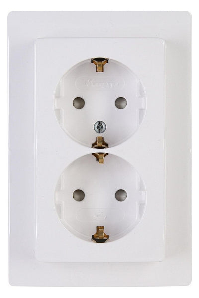Kopp 920902086 PARIS Schuko Steckdose 2f erh.Ber.schutz arktisweiß