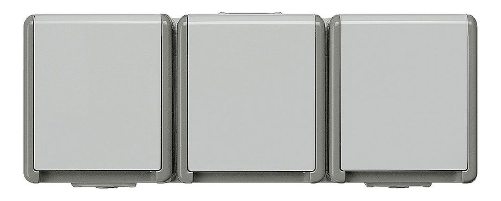 Siemens 5UB4732 DELTA fläche IP44 SCHUKO Steckdose Kombination 3fach waagerecht