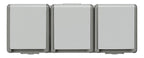 Siemens 5UB4732 DELTA fläche IP44 SCHUKO Steckdose Kombination 3fach waagerecht