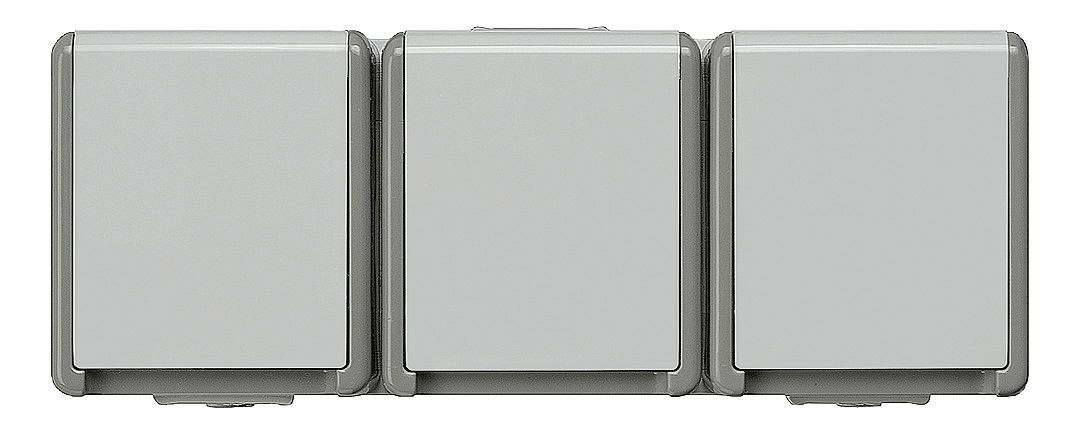 Siemens 5UB4732 DELTA fläche IP44 SCHUKO Steckdose Kombination 3fach waagerecht