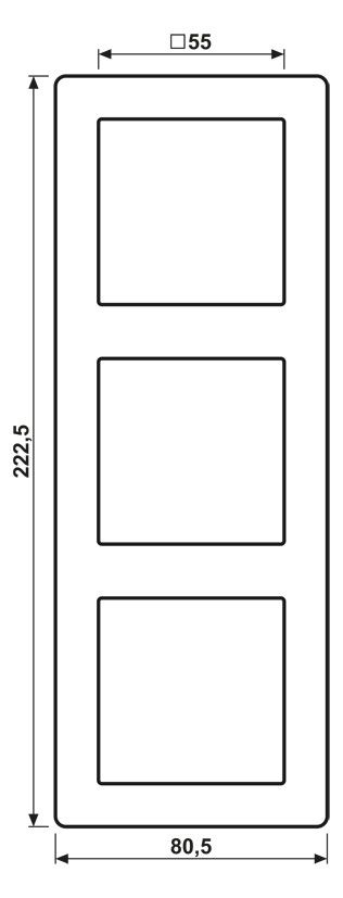 Jung ABAS583WW Rahmen 3fach AS antibakteriell alpinweiß