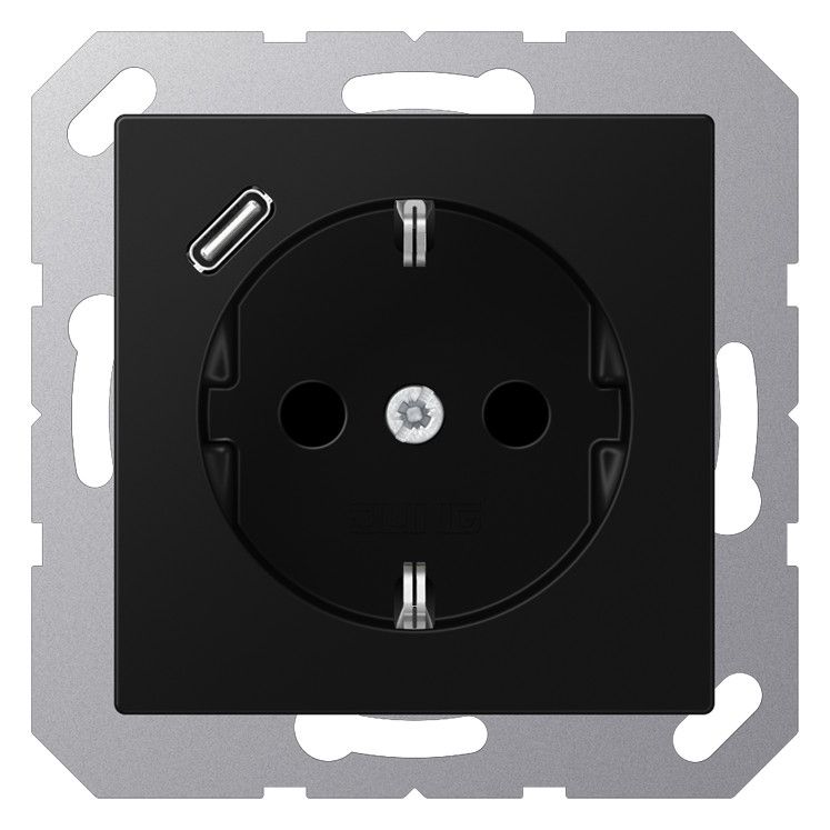 Jung A1520-18CSWM SCHUKOsteckdose m.USB Typ C