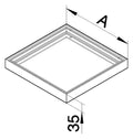Hager UDAR235 Aufstockrahmen Gr.2 zur Erhöhung der Universal-Bodendose um 35mm