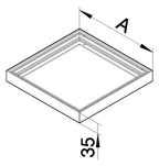 Hager UDAR335 Aufstockrahmen Gr.3 zur Erhöhung der Universal-Bodendose um 35mm