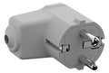 Bachmann 960.302 SCHUKO Winkelstecker grau m.Knickschutz