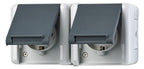Jung 8220W AP/WG SCHUKO Steckdose 2f verdrahtet waagerecht WG800