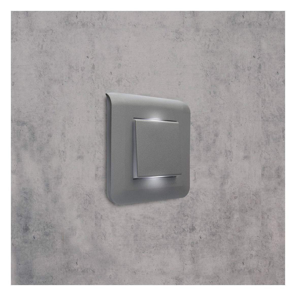 Legrand 079211L MSC Wechselschalter 10A (SL) 2-modulig beleuchtbar Aluminium