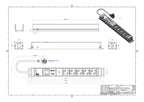 Bachmann 333.002 19" 1,5HE 5xSchuko 1xGVS Strom 2m Schuko