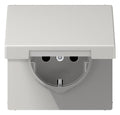 Jung LS1520KIKLLG SCHUKO Steckdose Klappdeckel erh.Ber.schutz lichtgrau