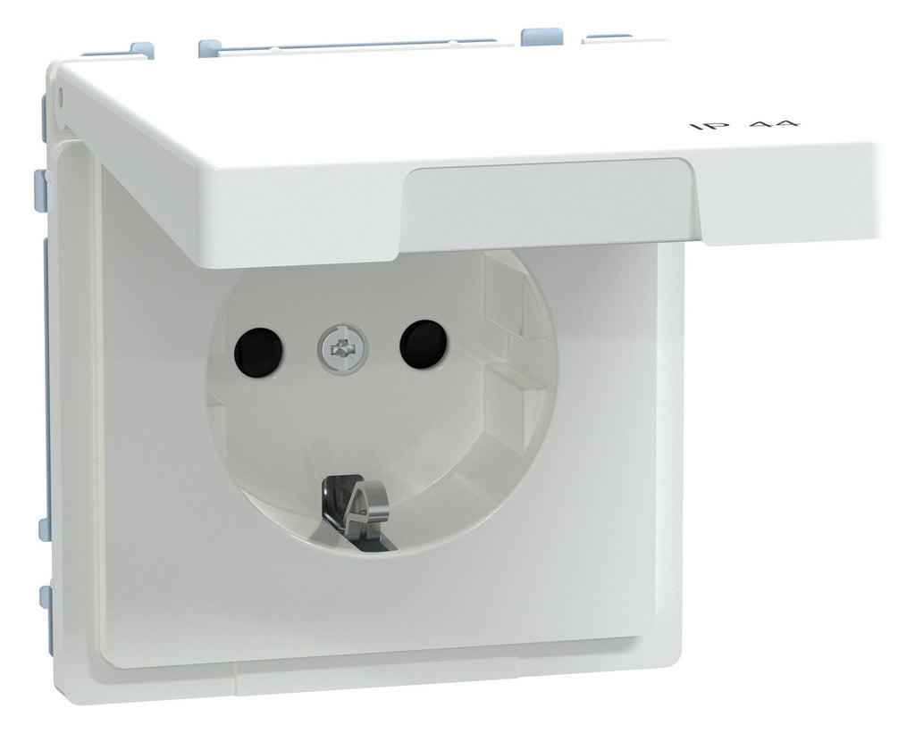 Mert MEG 2314-6035 SCHUKO-Steckdose m.Klappdeckel IP44 BRS StK Lotosweiß