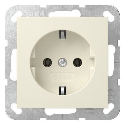 GIRA 418801 SCHUKO-Steckdose System 55 Cremeweiß glänzend