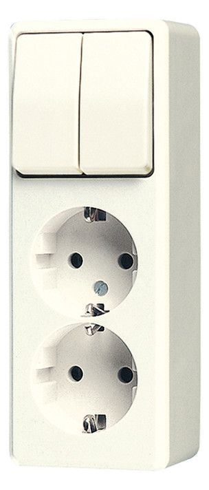Jung 625 A SCHUKO® Zweifach-Steckdose 16 A 250 V ~ m.Serienschalter