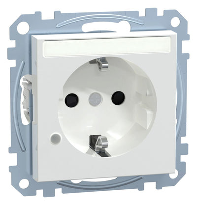 Mert MEG 2303-0325 SCHUKO-Steckdose BRS Ko.+Schriftfeld StK aktivweiß gl.Sys.M