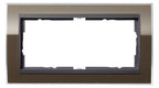 GIRA 1002768 Abdeckrahmen 2f o.Mittelst. Zwischenrahmen AN Event Klar Braun