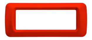 GEWISS GW22526 Abdeckrahmen System Top 6M Geranienrot