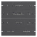 GIRA 5034928 Wippenset 4fach indiv. Tastsensor4 TS4 Alu Anthrazit (lack.)