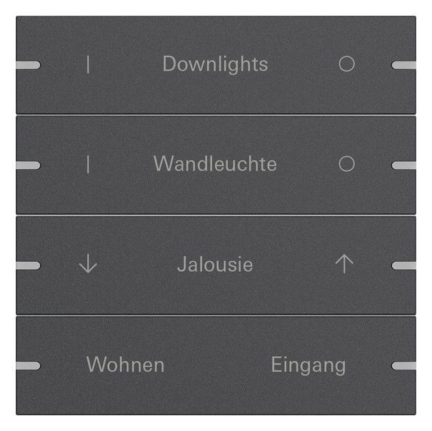 GIRA 5034928 Wippenset 4fach indiv. Tastsensor4 TS4 Alu Anthrazit (lack.)