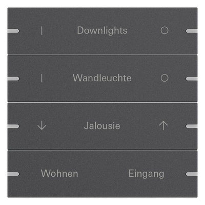 GIRA 5034928 Wippenset 4fach indiv. Tastsensor4 TS4 Alu Anthrazit (lack.)