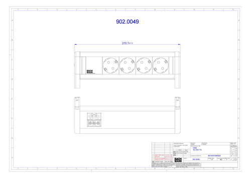 Bachmann 902.0049 DESK 4xSchuko GST18
