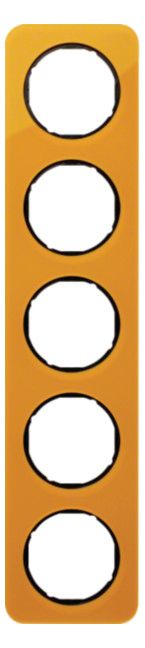 Berker 10152334 Rahmen 5fach R.1 Acryl orange transp./schwarz glänz.