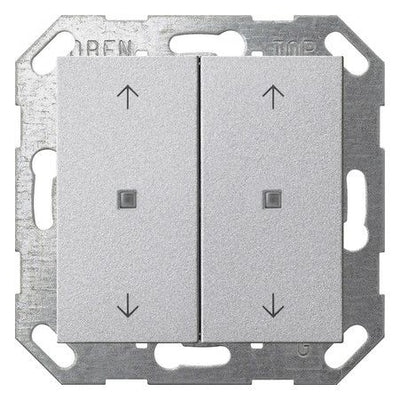 GIRA 517426 Taster Wippe 2fach Pfeile OneKNX System 55 Farbe Alu