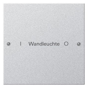 GIRA 220126 Wippenset 1fach beschreibbar System 55 Farbe Alu (lackiert)