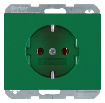 Berker 47157013 Steckdose SCHUKO K.1/K.5 grün glänzend