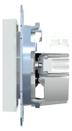 Mert MEG 2303-0325 SCHUKO-Steckdose BRS Ko.+Schriftfeld StK aktivweiß gl.Sys.M