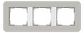 GIRA 0213412 Abdeckrahmen 3fach E3 Grau/Reinweiß glänzend Soft-Touch