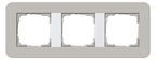 GIRA 0213412 Abdeckrahmen 3fach E3 Grau/Reinweiß glänzend Soft-Touch