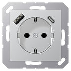 Jung A1520-15CAAL SCHUKOsteckdose m.USB Typ AC