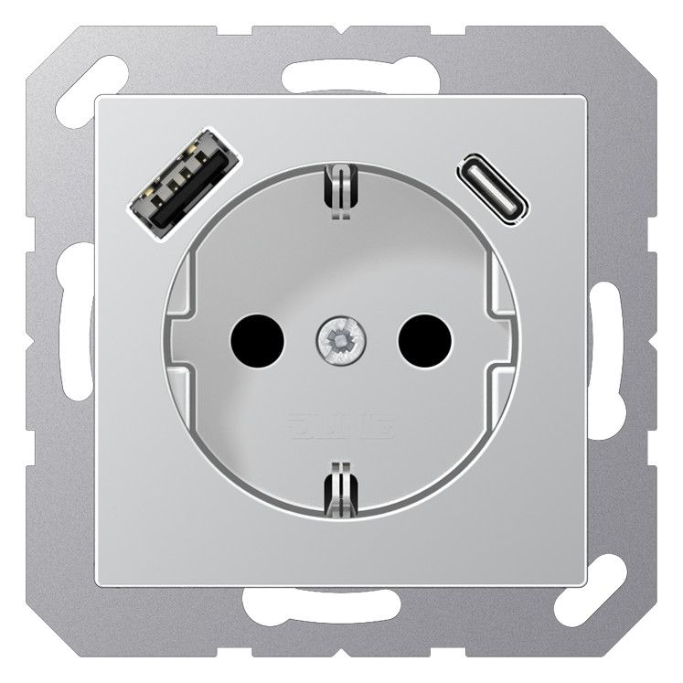 Jung A1520-15CAAL SCHUKOsteckdose m.USB Typ AC